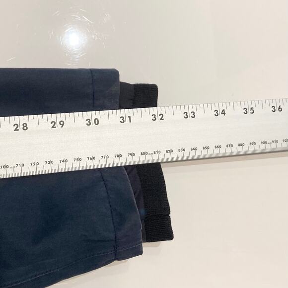 BARBOUR Jacket Men L Navy England Downpour-Style Waxed-Cotton Hoodie Zip Lined - Picture 15 of 16